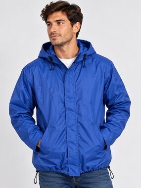 Lands' End Blue Rain Jacket Size Large